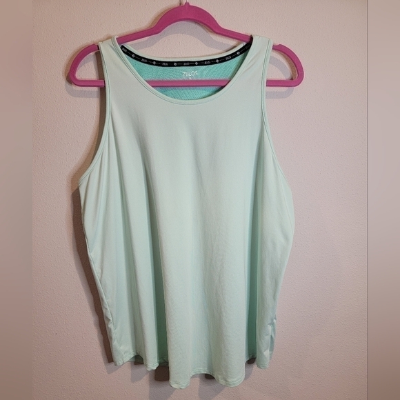 ZELOS Turquoise open swing back lined Athletic Tank‎ Top Size XL - Picture 2 of 8